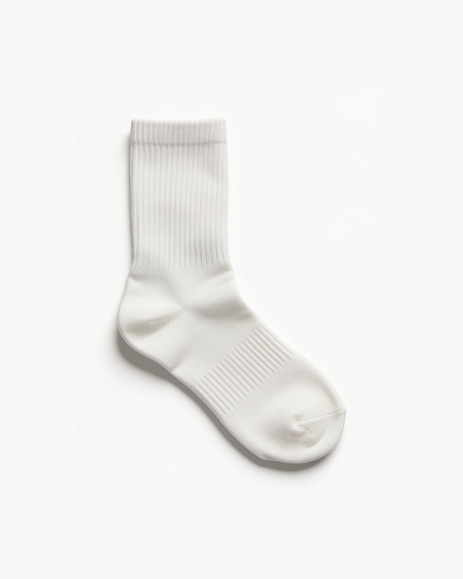 White Crew Sock